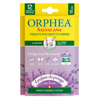 Orphea Salvalana Foglietti Cassetti e Armadi Protegge Lana e Fibre
