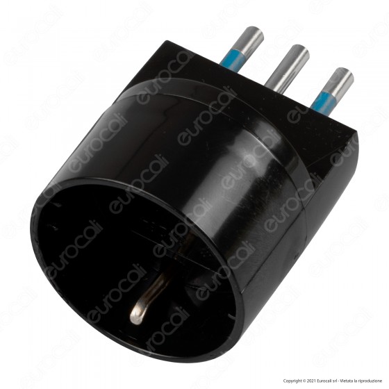 Ecova Adattatore Singolo Spina 10A 2P+T con Presa Schuko + 10A 2P+T Ecova Adattatore Singolo Spina 10A 2P+T con Presa Schuko + 10A 2P+T