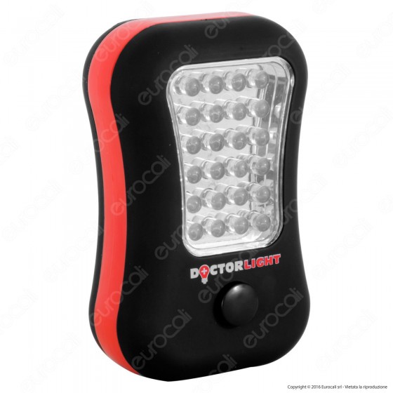 Velamp Doctorlight DL101 Torcia LED da Lavoro 24 + 4 LED Velamp Doctorlight DL101 Torcia LED da Lavoro 24 + 4 LED