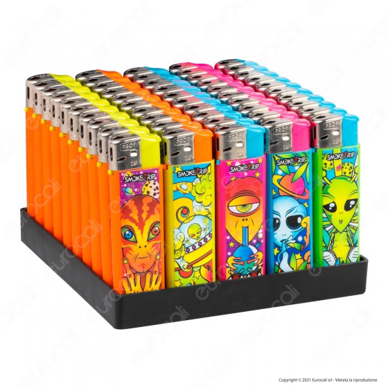SmokeTrip Color Accendini Elettronici Fantasia Alien - Box da 50 SmokeTrip Color Accendini Elettronici Fantasia Alien - Box da 50