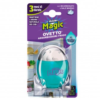 Mister Magic Ovetto Assorbiodori Frigo con Bicarbonato e Sale -